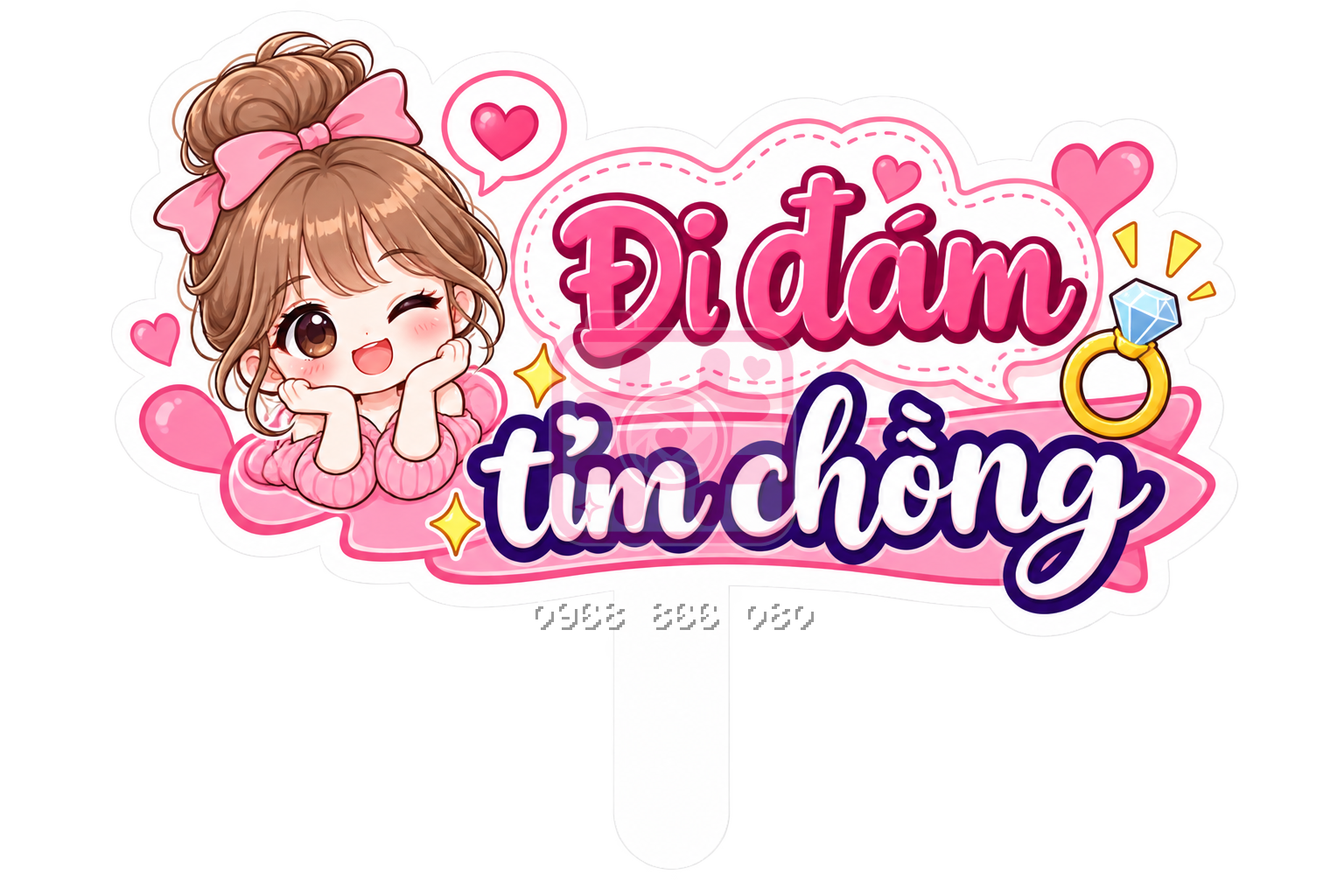 Hashtag Đi đám tìm chồng – Bảng tên đám cưới