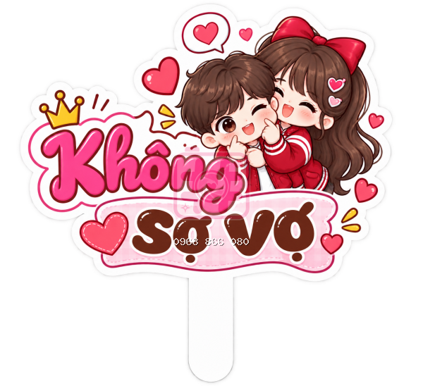 Hashtag Không sợ vợ / chồng – Bảng tên đám cưới