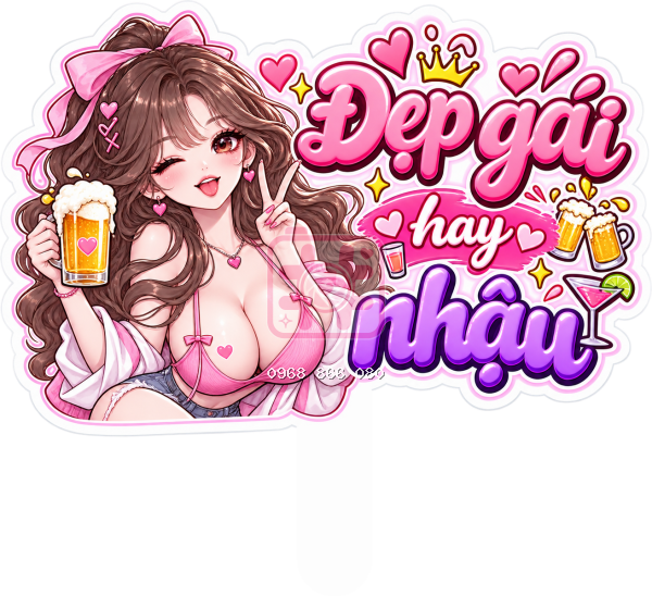 Hashtag Đẹp gái hay nhậu – Bảng tên đám cưới