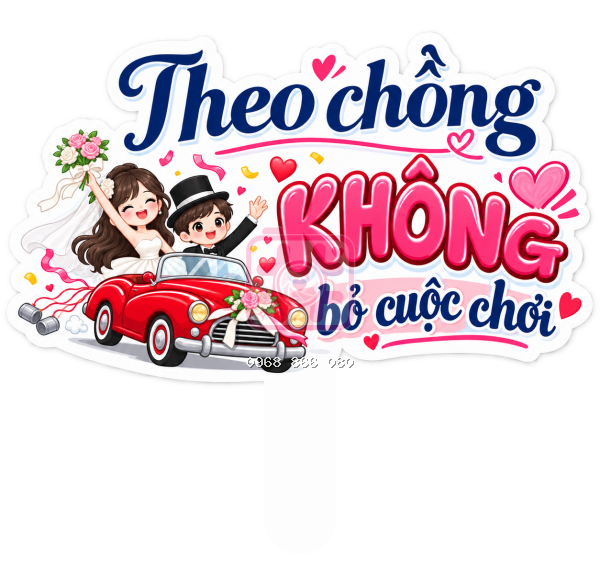 Hashtag Xin vía lấy chồng – Bảng tên đám cưới
