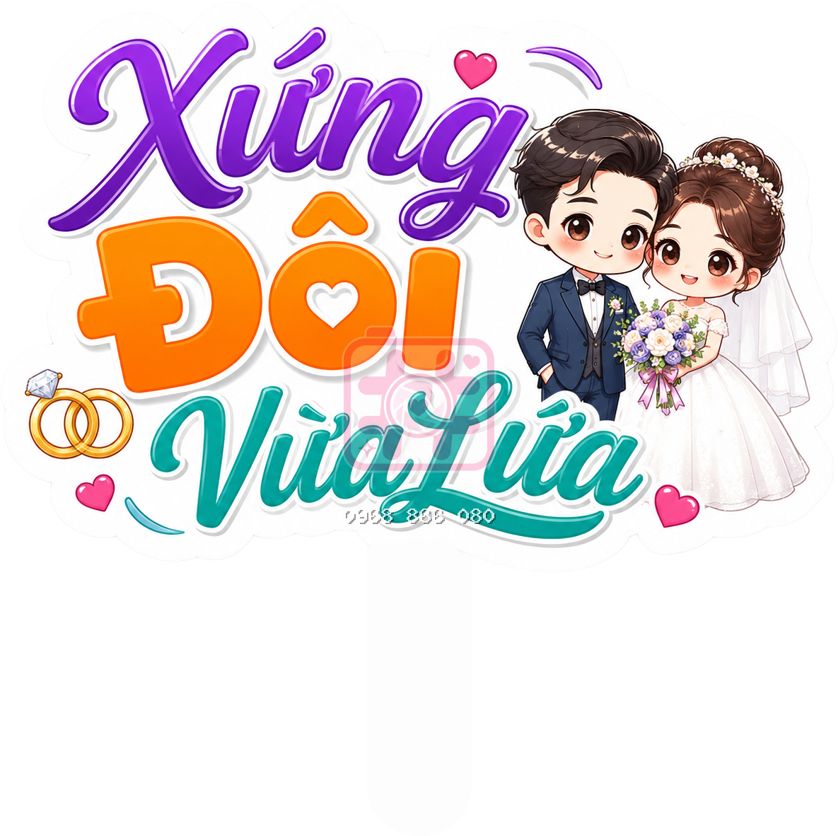 Hashtag Xứng đôi vừa lứa – Bảng tên đám cưới
