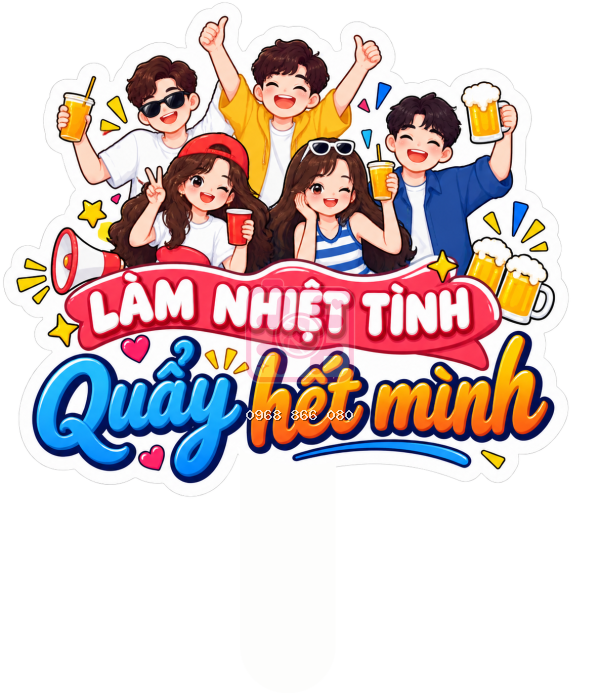 Hashtag Làm nhiệt tình, quẩy hết mình – Hashtag vui nhộn