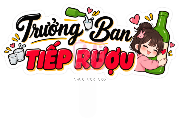 Hashtag Trưởng ban tiếp rượu – Bảng tên đám cưới