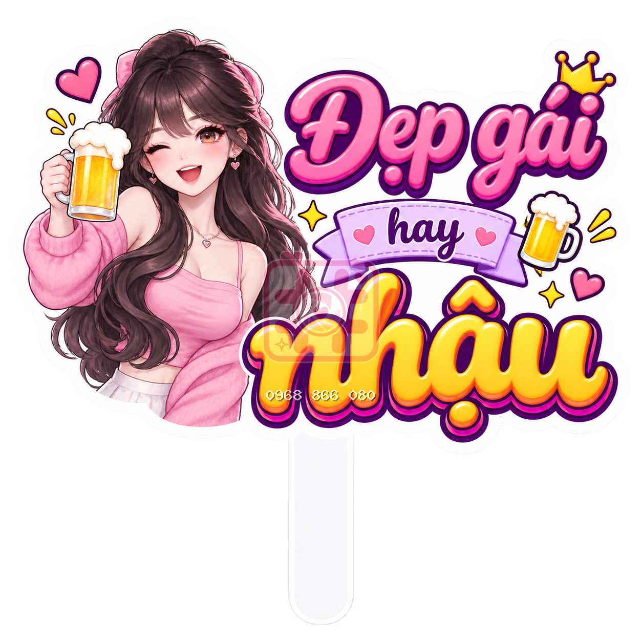Hashtag Đẹp gái hay nhậu – Bảng tên đám cưới