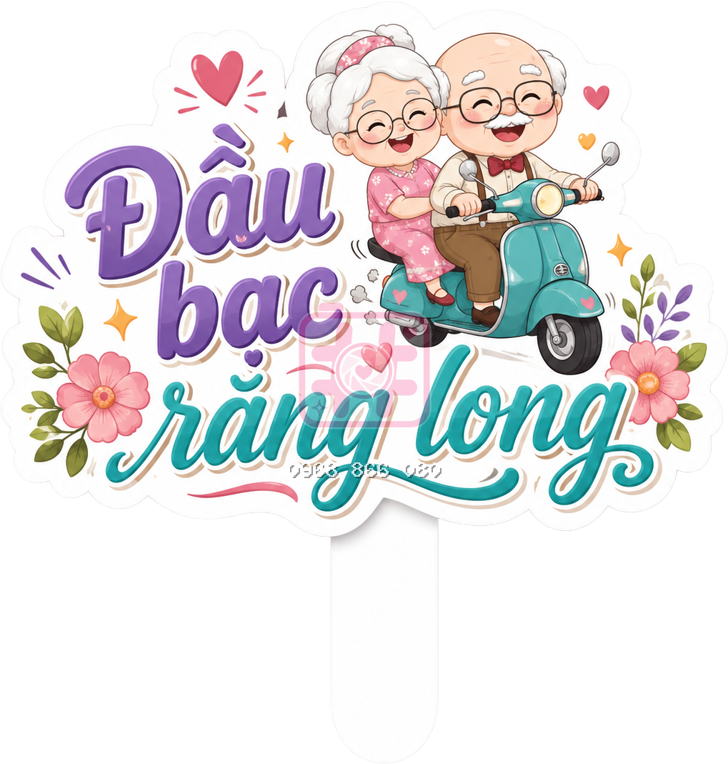 Hashtag Răng long đầu bạc – Bảng tên đám cưới