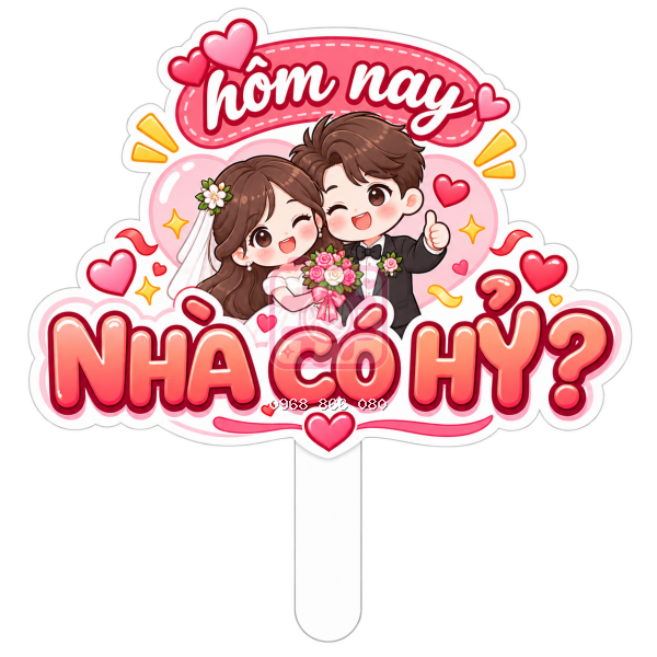 Hashtag Nhà có hỷ – Bảng tên đám cưới
