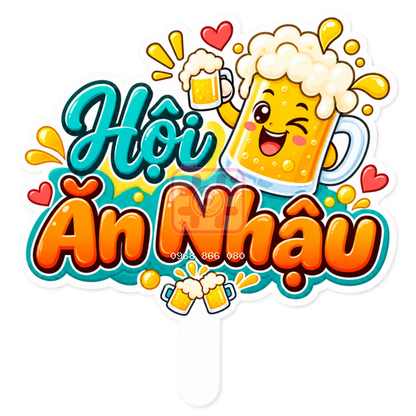 Hashtag Hội ăn nhậu – Bảng tên đám cưới