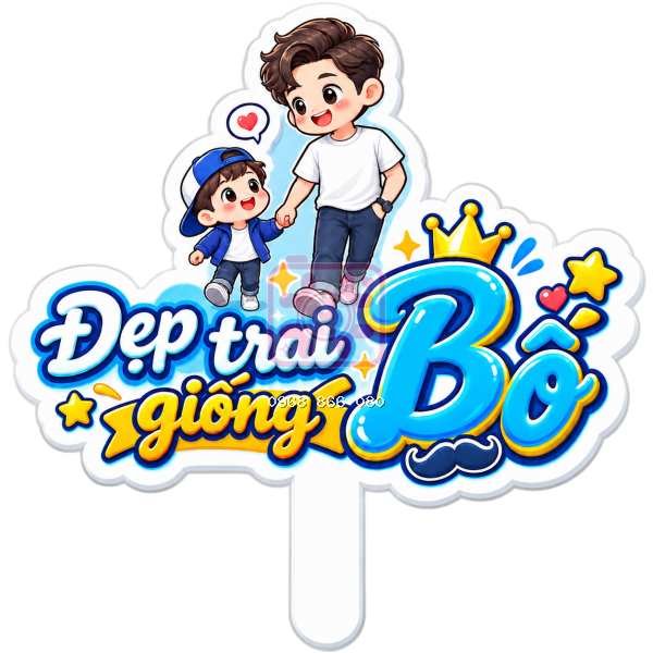 Hashtag Thông minh / đẹp trai giống bố (nhiều mẫu) - ảnh 2