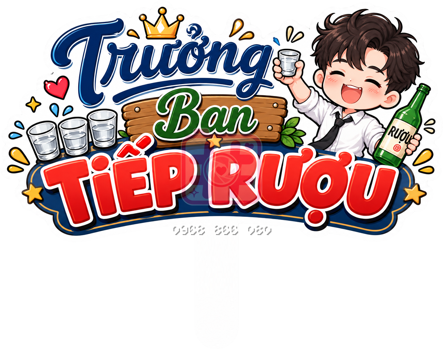 Hashtag Phó ban tiếp bia – Bảng tên đám cưới