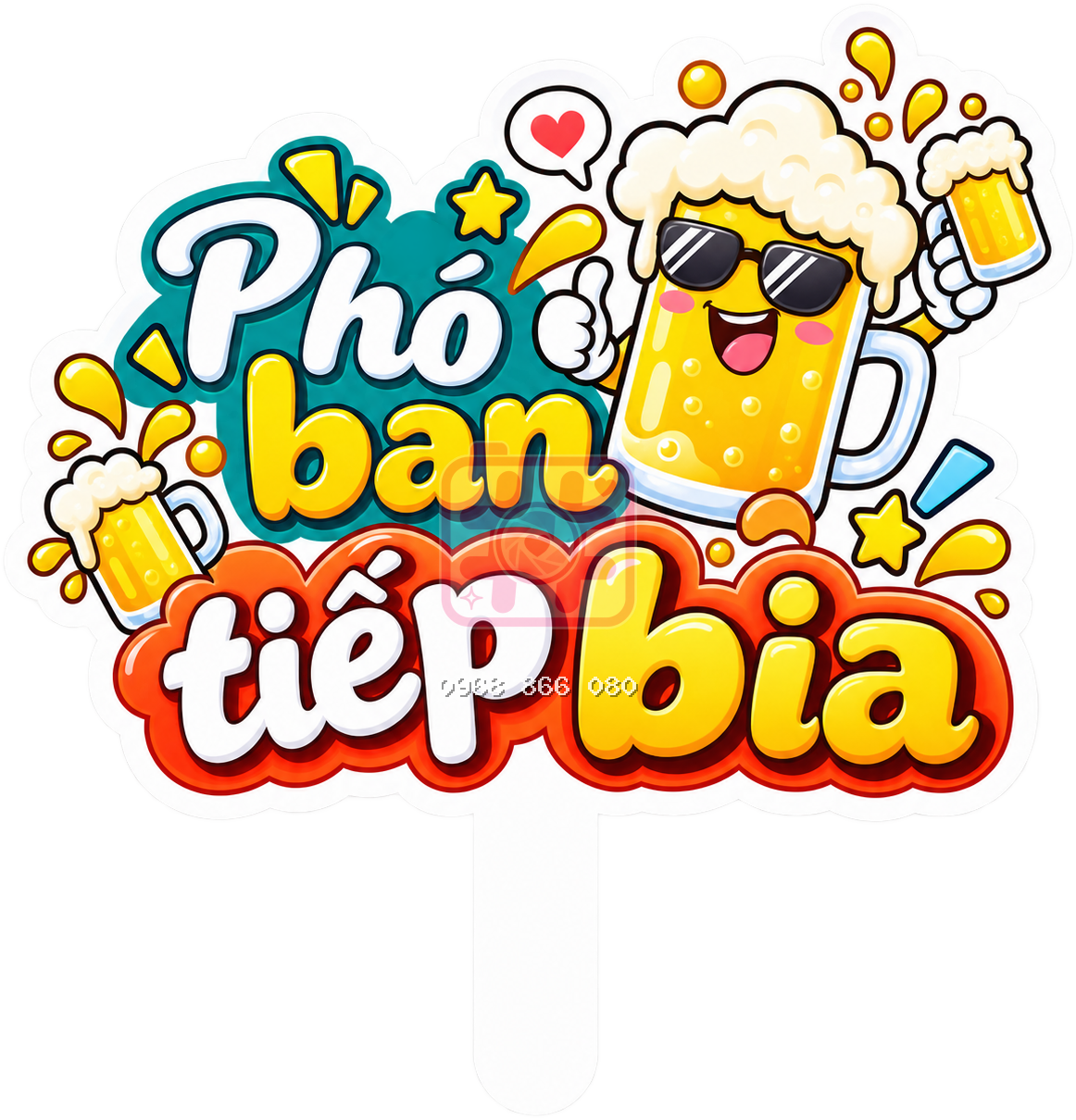 Hashtag Phó ban tiếp bia – Bảng tên đám cưới