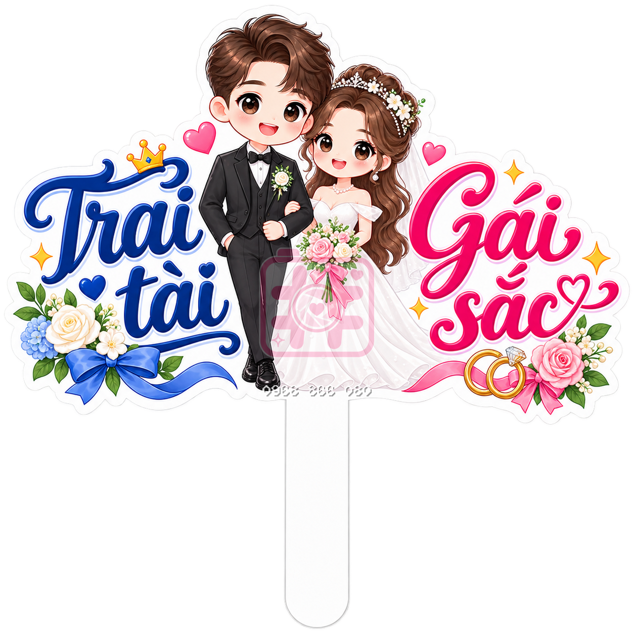 Hashtag Trai tài gái sắc – Bảng tên đám cưới