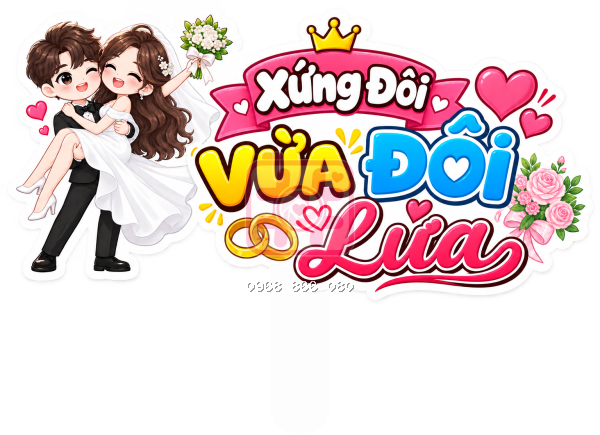Hashtag Về chung một nhà – Bảng tên đám cưới