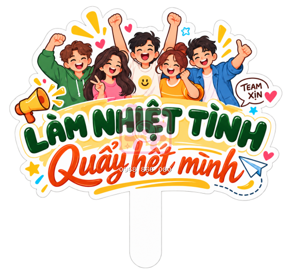 Hashtag Làm nhiệt tình, quẩy hết mình (nhiều mẫu) – Hashtag vui nhộn